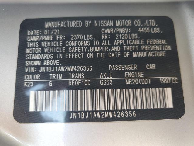 2021 NISSAN ROGUE SPOR JN1BJ1AW2MW426356