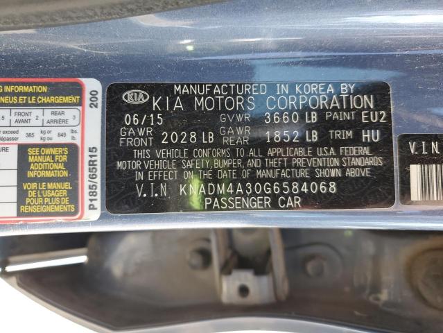 2016 KIA RIO EX KNADM4A30G6584068