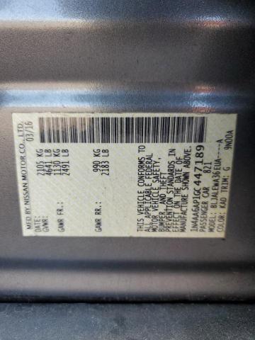 2016 NISSAN MAXIMA 3.5 1N4AA6AP1GC447189