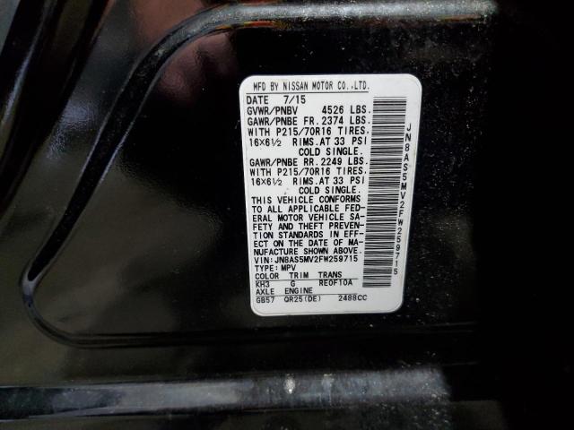 2015 NISSAN ROGUE SELE JN8AS5MV2FW259715