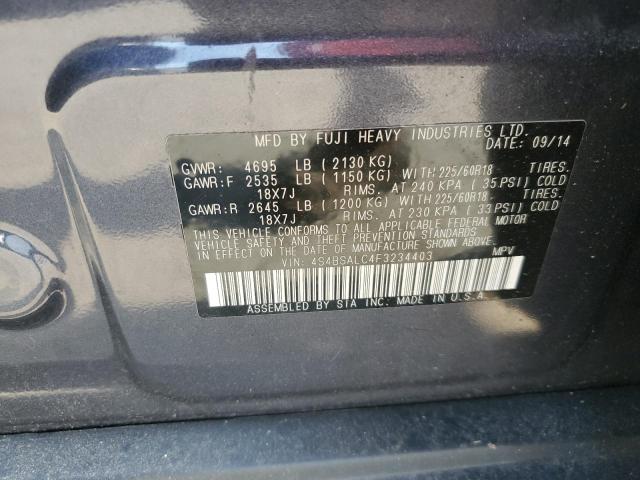 2015 SUBARU OUTBACK 2.5I LIMITED 4S4BSALC4F3234403
