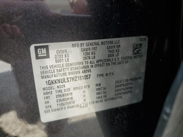 2017 GMC ACADIA SLT-1 1GKKNULS7HZ181057