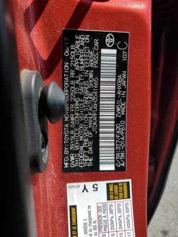 2017 TOYOTA PRIUS JTDKARFU6H3541665