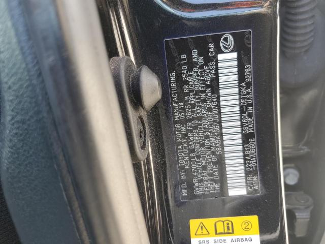 2018 LEXUS ES 350 58ABK1GG7JU107640