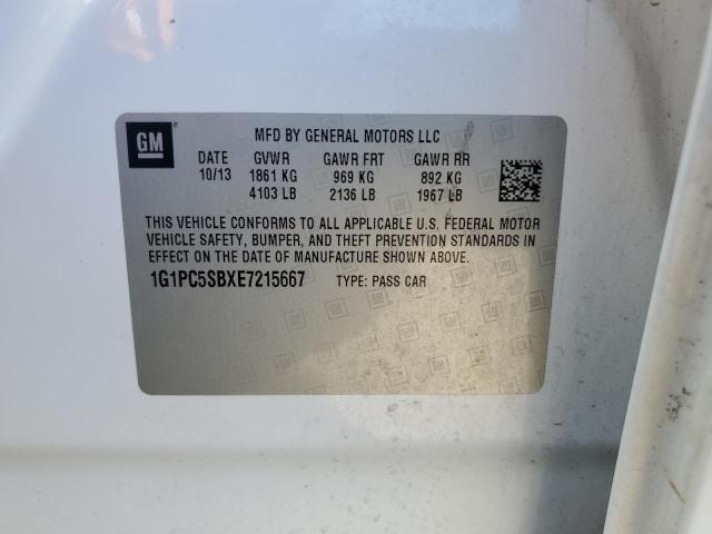 2014 CHEVROLET CRUZE LT - 1G1PC5SBXE7215667