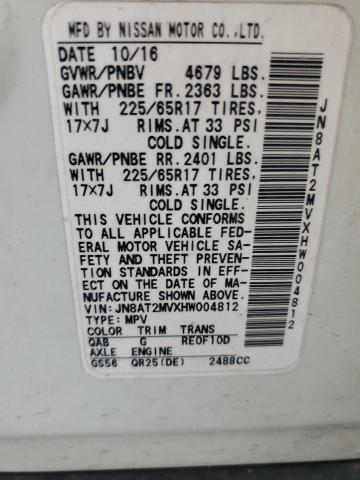 2017 NISSAN ROGUE S - JN8AT2MVXHW004812