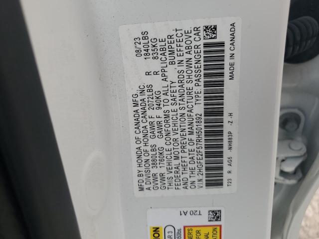 2024 HONDA CIVIC SPOR 2HGFE2F57RH501892