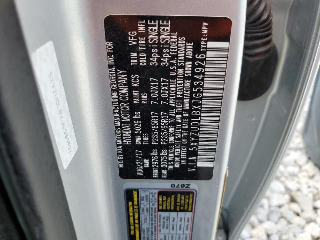 2018 HYUNDAI SANTA FE S - 5XYZUDLBXJG534926
