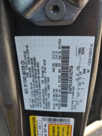 2018 FORD FUSION SE 3FA6P0LUXJR162956