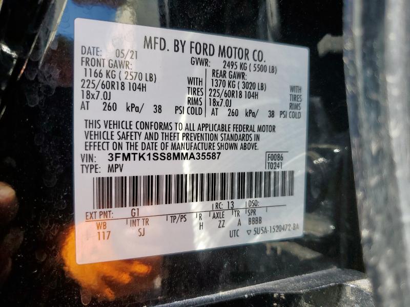 2021 FORD MUSTANG MA 3FMTK1SS8MMA35587