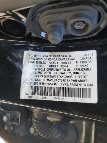 2017 HONDA CIVIC EX 2HGFC1F35HH654588