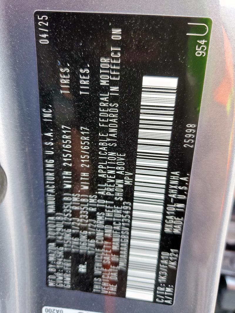 2025 TOYOTA COROLLA CROSS L 7MUAAAAG8SV135493