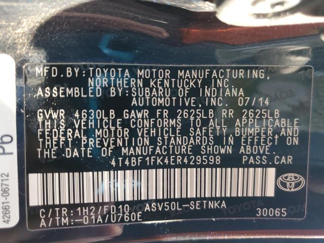 2014 TOYOTA CAMRY L - 4T4BF1FK4ER429598