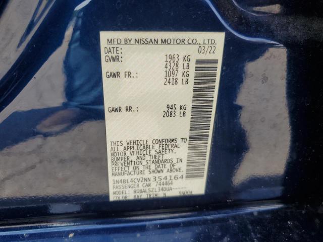 2022 NISSAN ALTIMA SR - 1N4BL4CV2NN354164