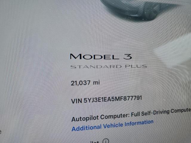 2021 TESLA MODEL 3 5YJ3E1EA5MF877791