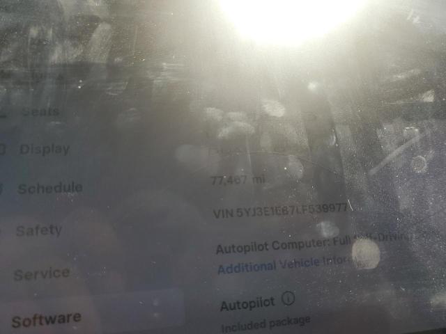 2020 TESLA MODEL 3 5YJ3E1EB7LF539977