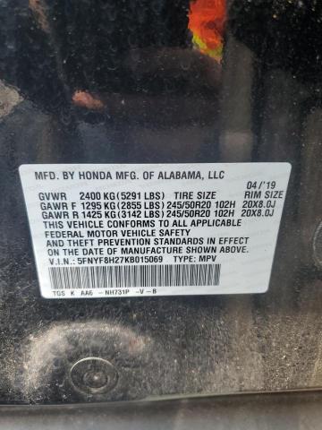 2019 HONDA PASSPORT S 5FNYF8H27KB015069