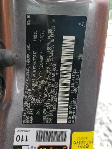 2016 TOYOTA SIENNA LE 5TDKK3DCXGS723922
