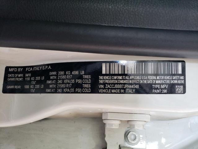 2018 JEEP RENEGADE L ZACCJBBB7JPH44548