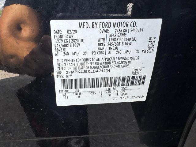 2020 FORD EDGE SEL - 2FMPK4J9XLBA71234