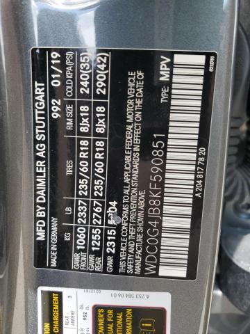 2019 MERCEDES-BENZ GLC 300 WDC0G4JB8KF590851