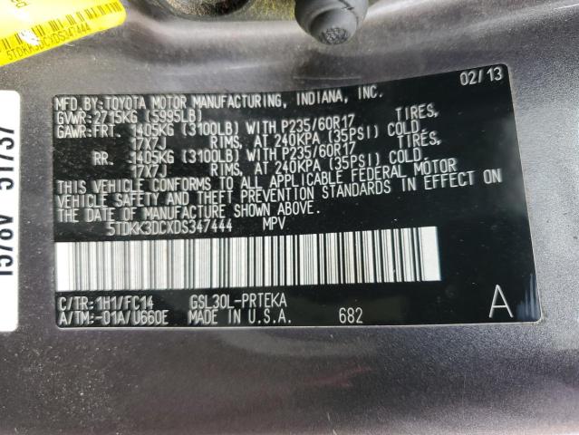 2013 TOYOTA SIENNA LE - 5TDKK3DCXDS347444