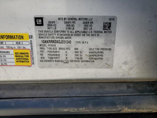 2016 GMC ACADIA SLT 1GKKRRKDXGJ201240