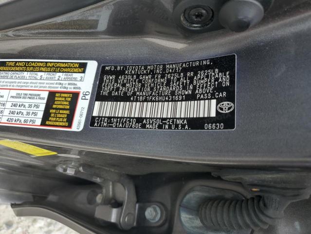 2017 TOYOTA CAMRY LE 4T1BF1FK6HU431691