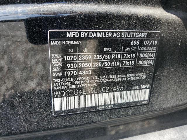 2020 MERCEDES-BENZ GLA 250 WDCTG4EB5LU022495