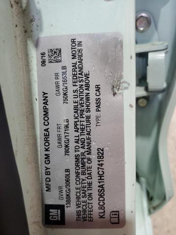2017 CHEVROLET SPARK 1LT KL8CD6SA1HC741822