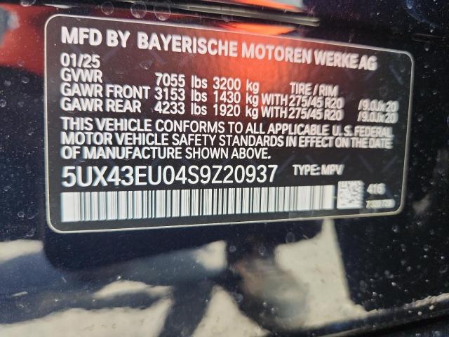 2025 BMW X5 XDRIVE5 5UX43EU04S9Z20937