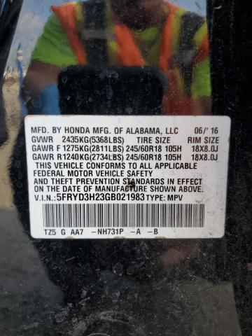 2016 ACURA MDX 5FRYD3H23GB021983