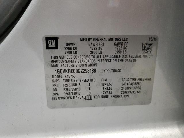 2016 CHEVROLET SILVERADO 1GCVKREC0GZ298188