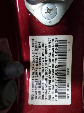 2011 HONDA CIVIC LX - 19XFA1F51BE000745
