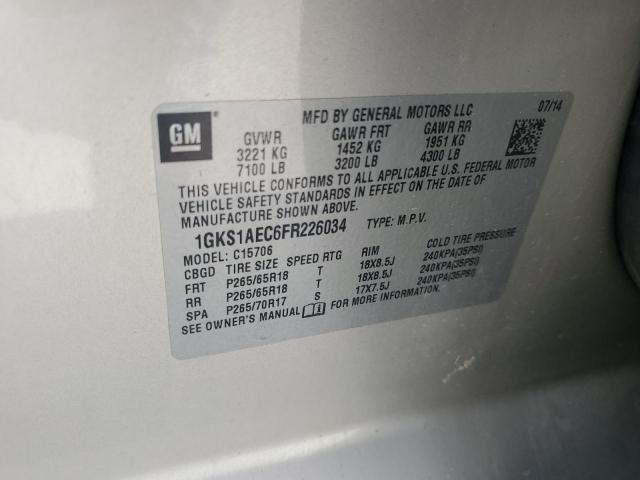 2015 GMC YUKON SLE 1GKS1AEC6FR226034