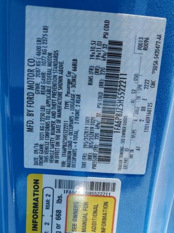 2017 FORD MUSTANG SH 1FA6P8JZ5H5522211