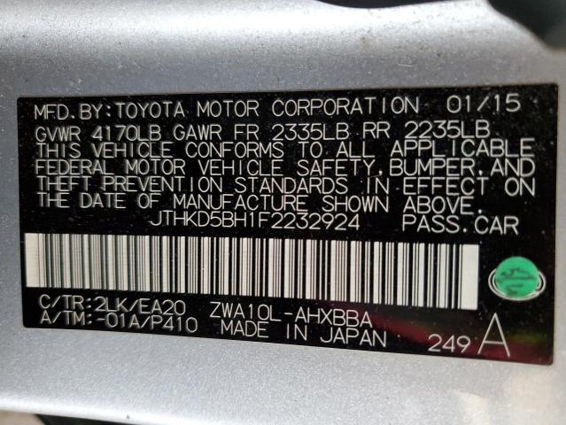 2015 LEXUS CT 200 JTHKD5BH1F2232924