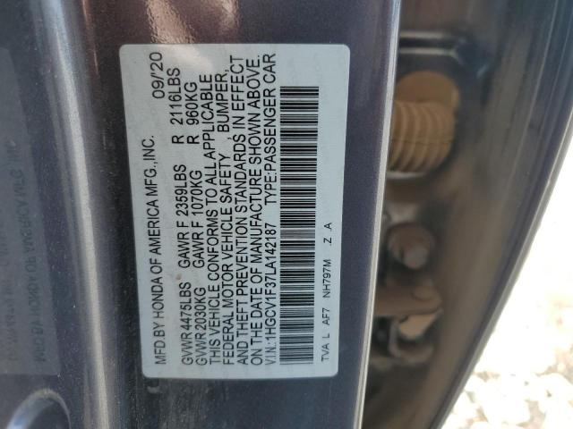 2020 HONDA ACCORD SPO 1HGCV1F37LA142187