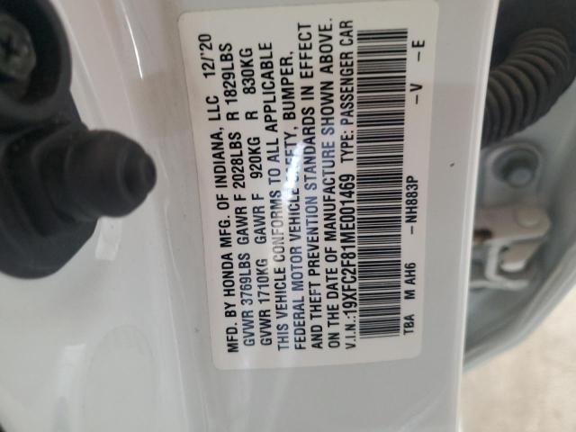 2021 HONDA CIVIC SPOR 19XFC2F81ME001469