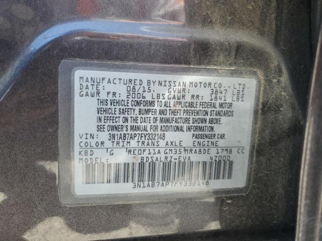 2015 NISSAN SENTRA S - 3N1AB7AP7FY332148