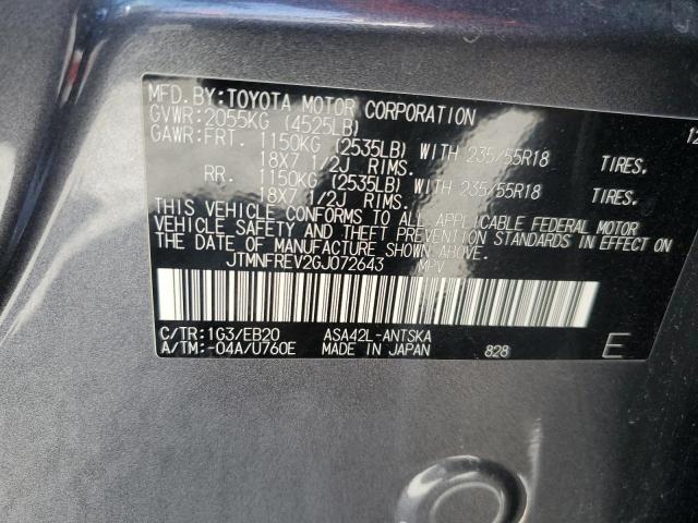 2016 TOYOTA RAV4 SE JTMNFREV2GJ072643