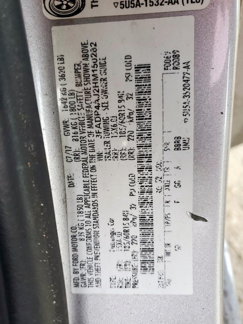 2017 FORD FIESTA S 3FADP4AJ2HM150282