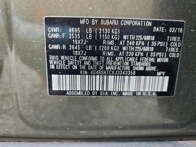2018 SUBARU OUTBACK TO 4S4BSATCXJ3343358