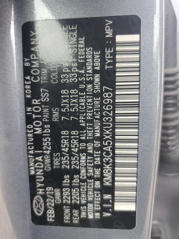2019 HYUNDAI KONA LIMIT KM8K3CA5XKU326987