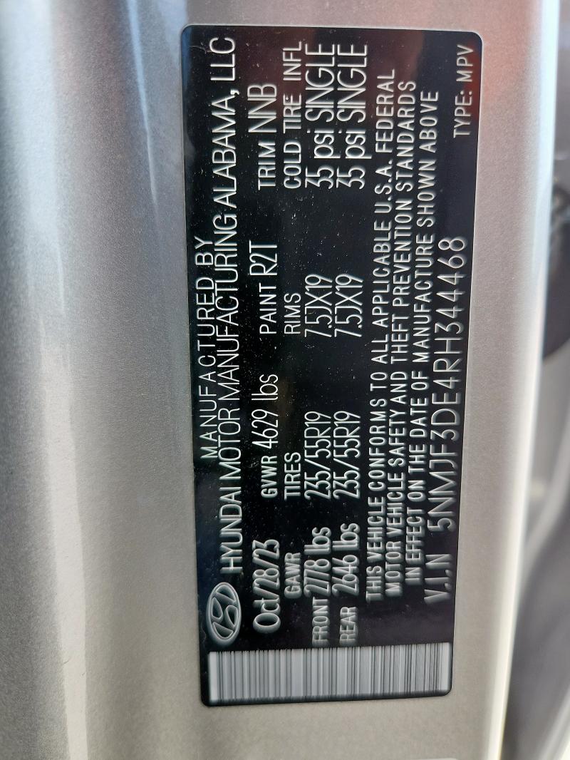 2024 HYUNDAI TUCSON SEL - 5NMJF3DE4RH344468