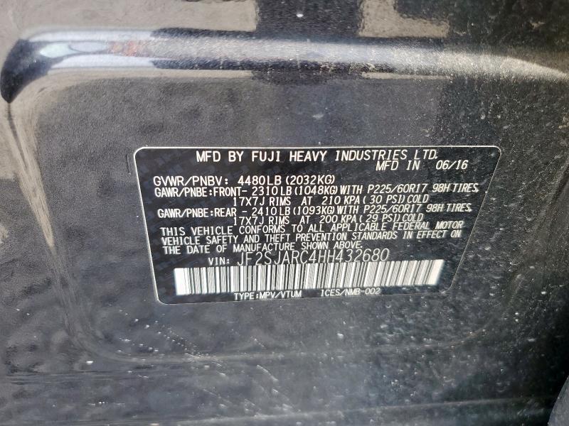 2017 SUBARU FORESTER 2 - JF2SJARC4HH432680