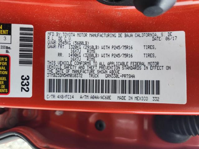 2017 TOYOTA TACOMA DOU 3TMBZ5DN5HM010372