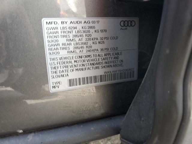 2017 AUDI Q7 PREMIUM WA1LHAF75HD050827