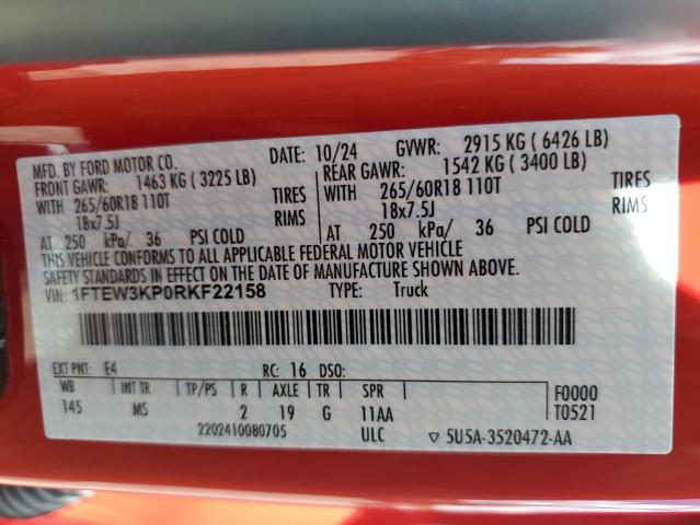 2024 FORD F150 XLT 1FTEW3KP0RKF22158