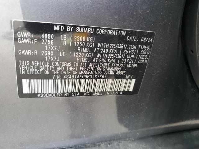 2024 SUBARU OUTBACK PR 4S4BTAFC9R3267667